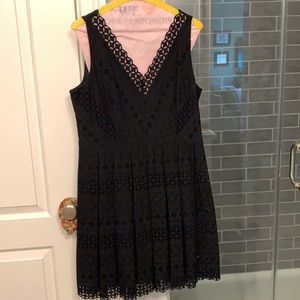 Black fit and flare dress